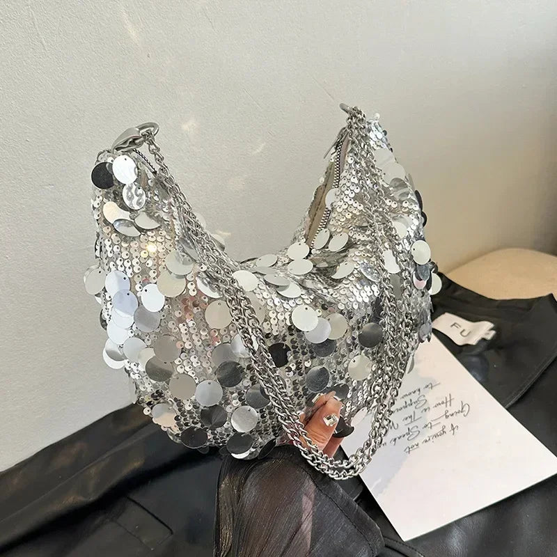 Stilvolle Pailletten  Umhängetasche