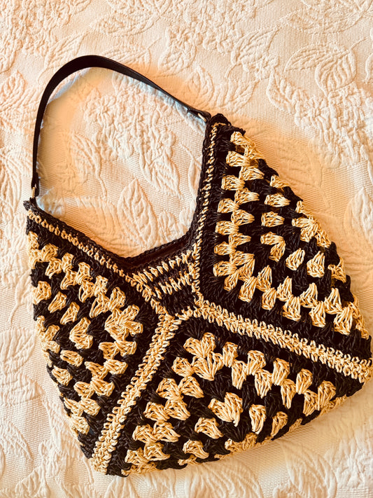 Frauen Stroh Einkaufstasche Große Kapazität Vintage Urlaub Schulter Tasche Alles Lässige Handtasche Designer Hohl Sommer Strand Tasche