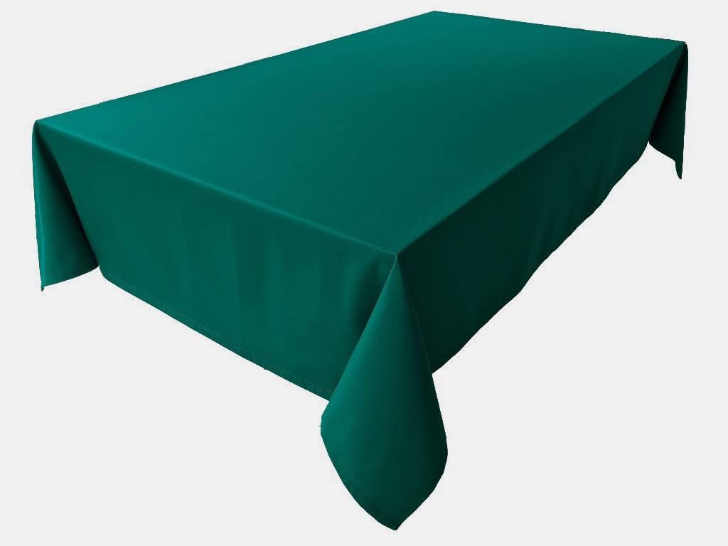 4m Weihnachtstischdecke 100% Baumwolle , Tannengrün und Rot (150 cm x 400 cm) 
