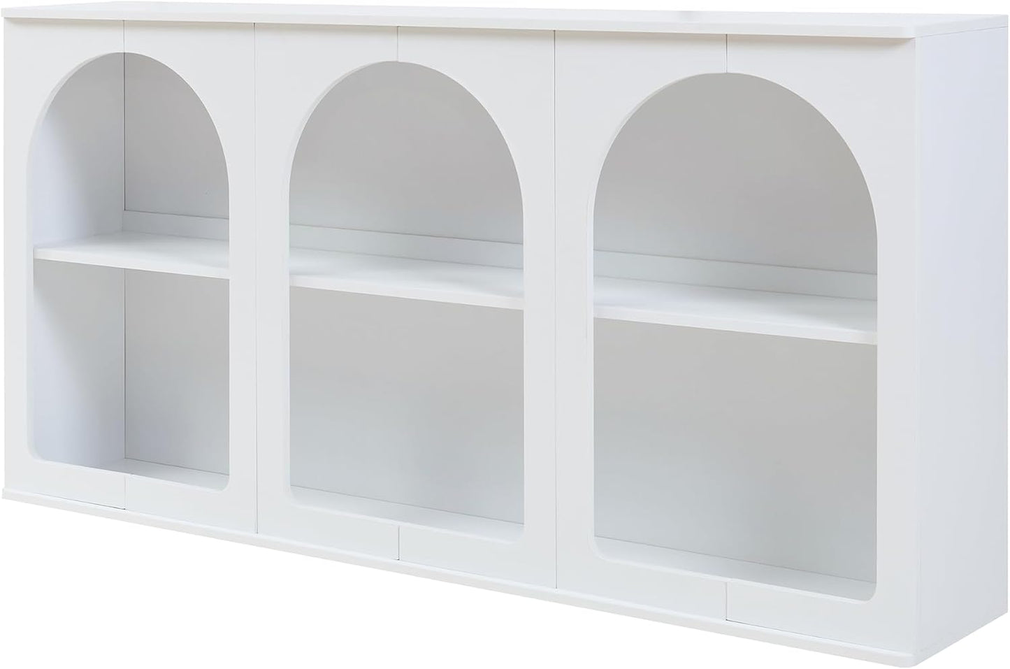  Buffetschrank / Sideboard mit 6 Fächern offen 160 X 30 X 80 cm  Weiß.