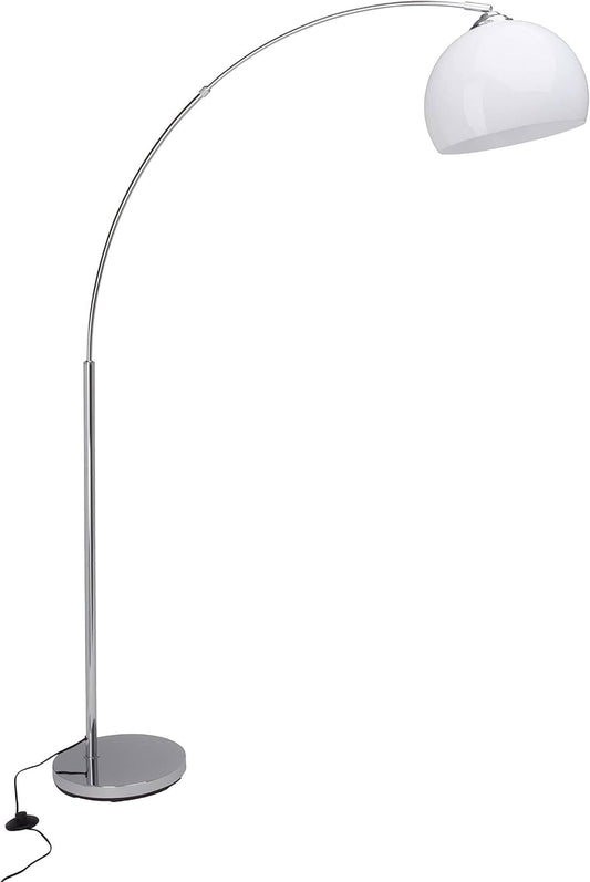 Brilliant Lampe Vessa Bogenstandleuchte 1, 7M Chrom/Weiß