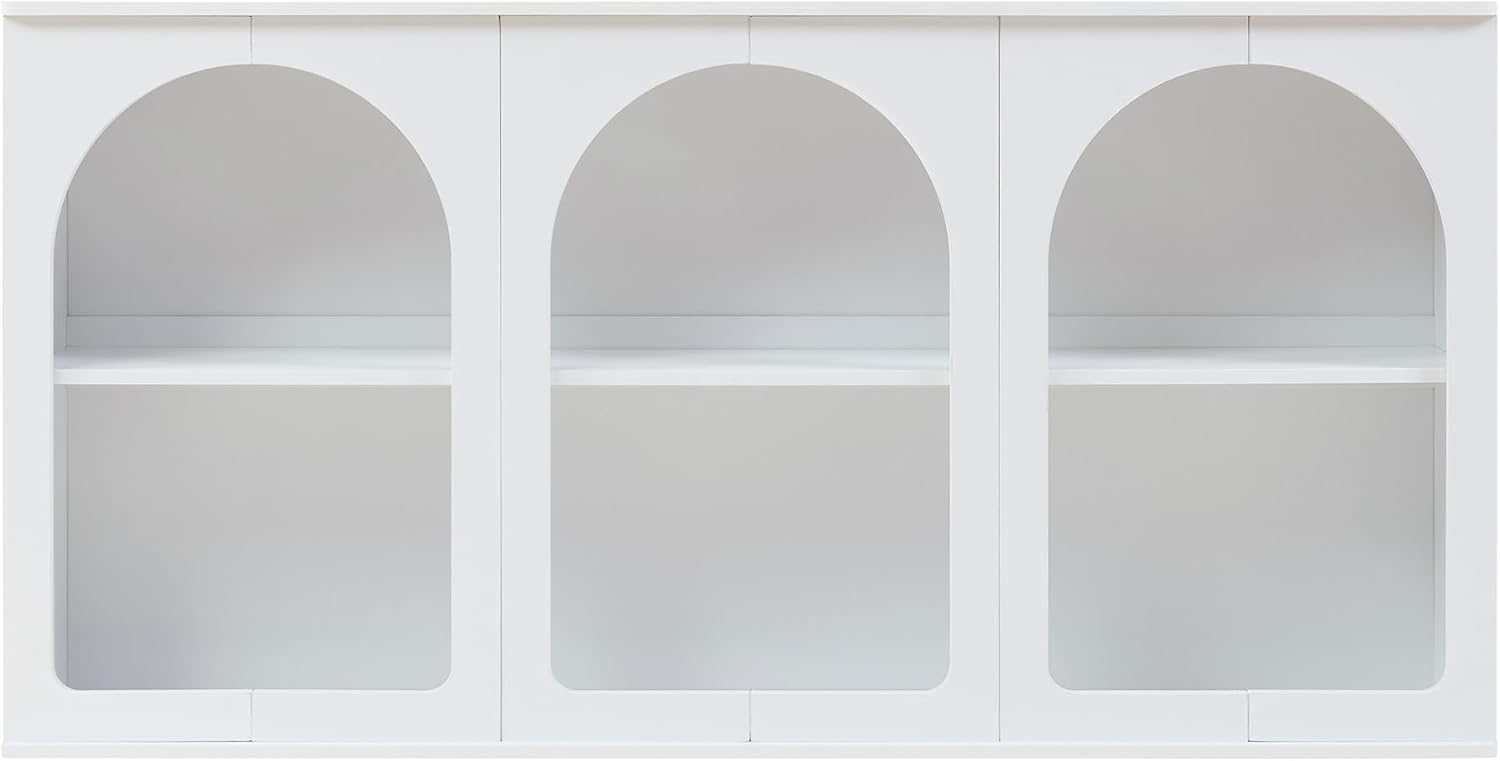 Buffetschrank / Sideboard mit 6 Fächern offen 160 X 30 X 80 cm  Weiß.