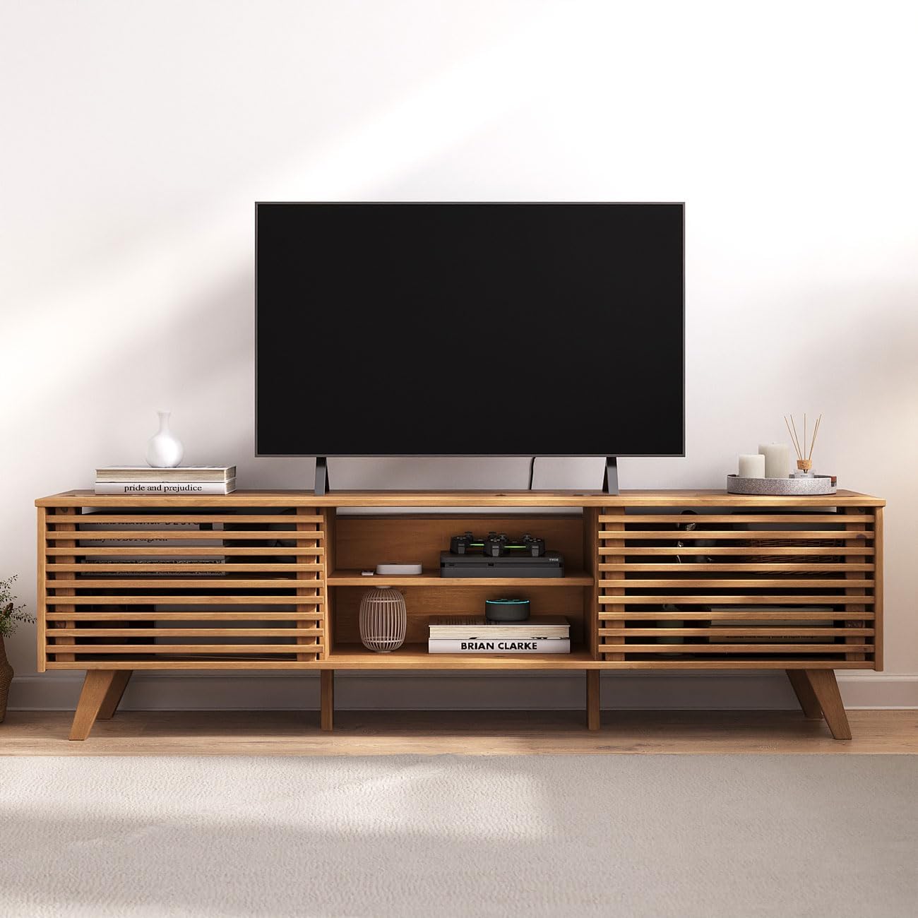  Skandi TV-Lowboard aus massivem Kiefer od. Nussbaum  175 x 50  x 38 cm