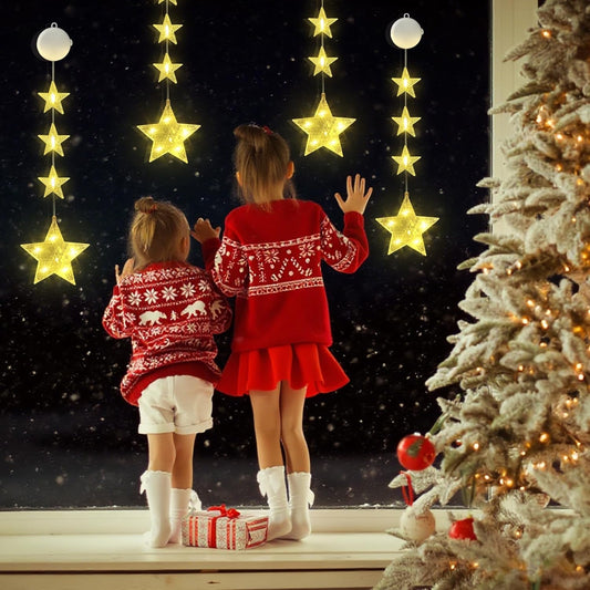 2 Stück LED Sterne  Weihnachtsdeko