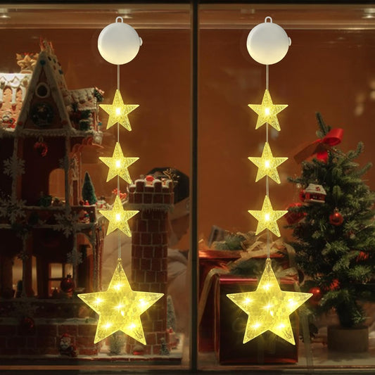 2 Stück LED Sterne  Weihnachtsdeko