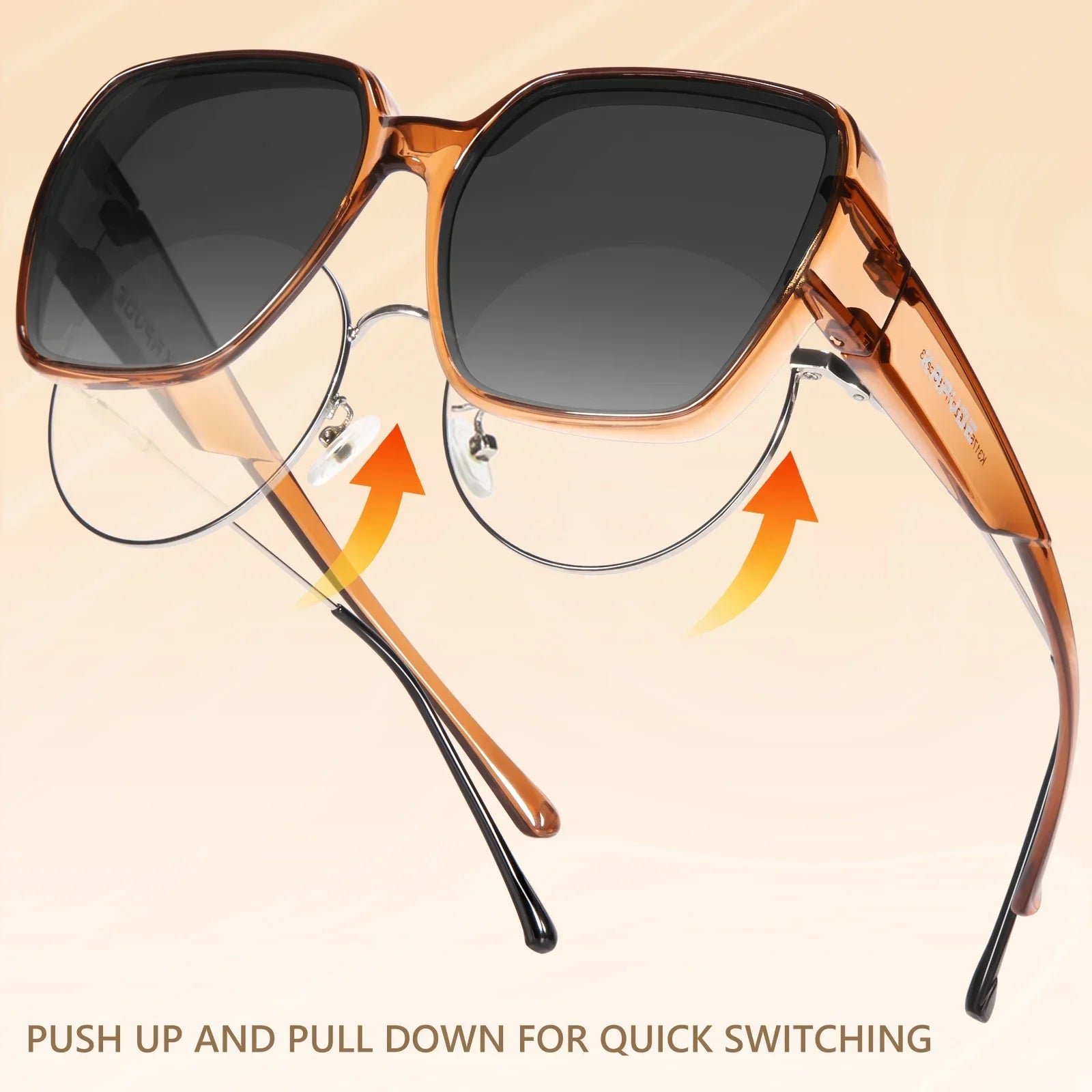 Unisex Überzieh Sonnenbrille für alle Gestelle.  