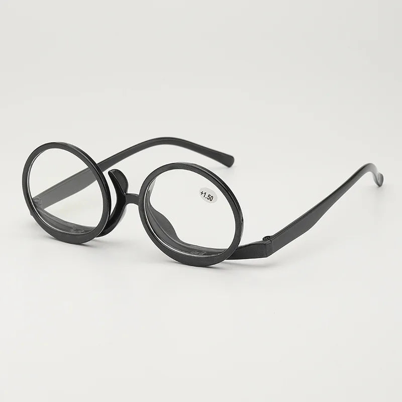 Mehrfarbiger Rahmen Für Ältere Frauen, Einteiliges Flip-Make-Up Mit Federbeinen, Lesebrille Für Presbyopie