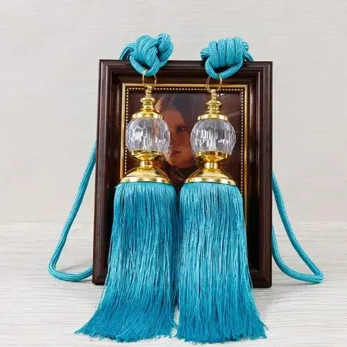 1 Paar Quaste Vorhang Raffhalter Kristall Perle Hängen Ball Krawatte Zimmer Zubehör Halter Schnalle Seil Verband Holdback Fenster Schatten