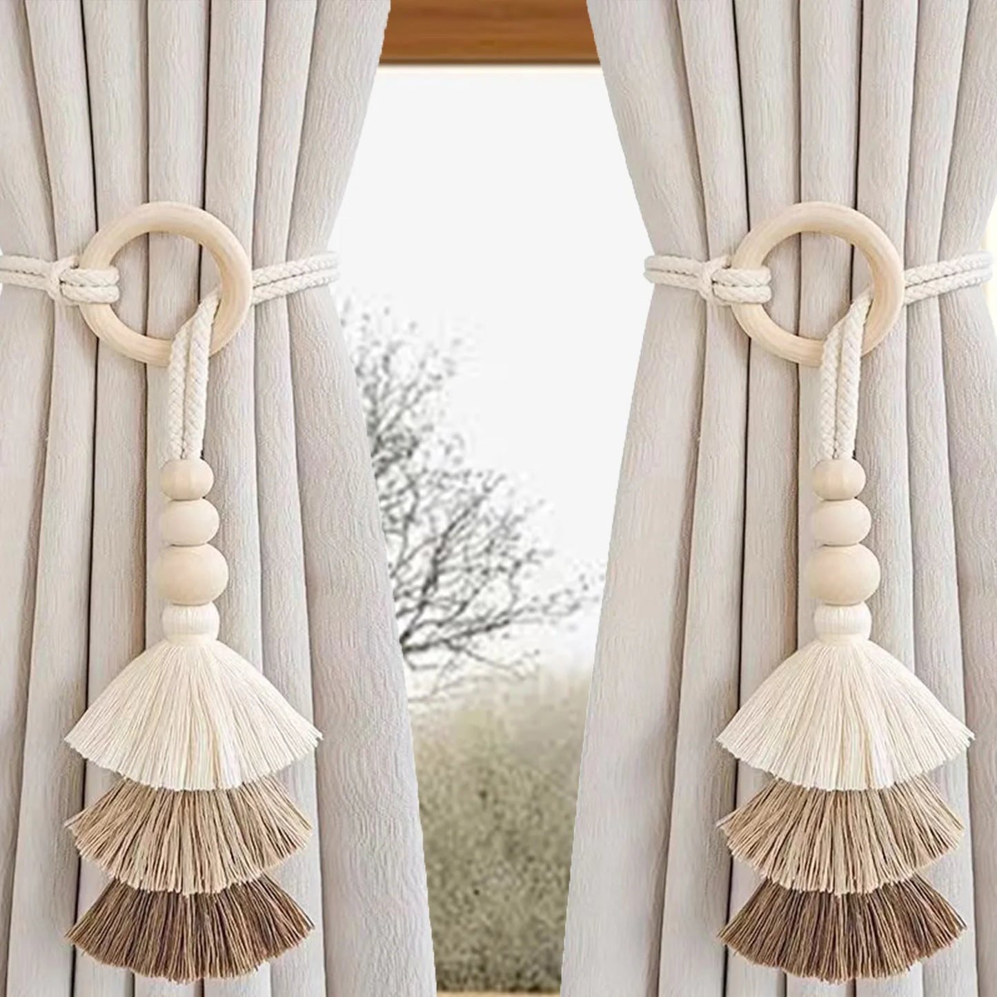 2 Stück Vorhang-Raffhalter, Dekorative Vorhang-Seil-Krawatten, Bequem Zu Verwenden, Kreativer Vorhang-Gurt Für Badezimmer, Küche, Büro, Studios