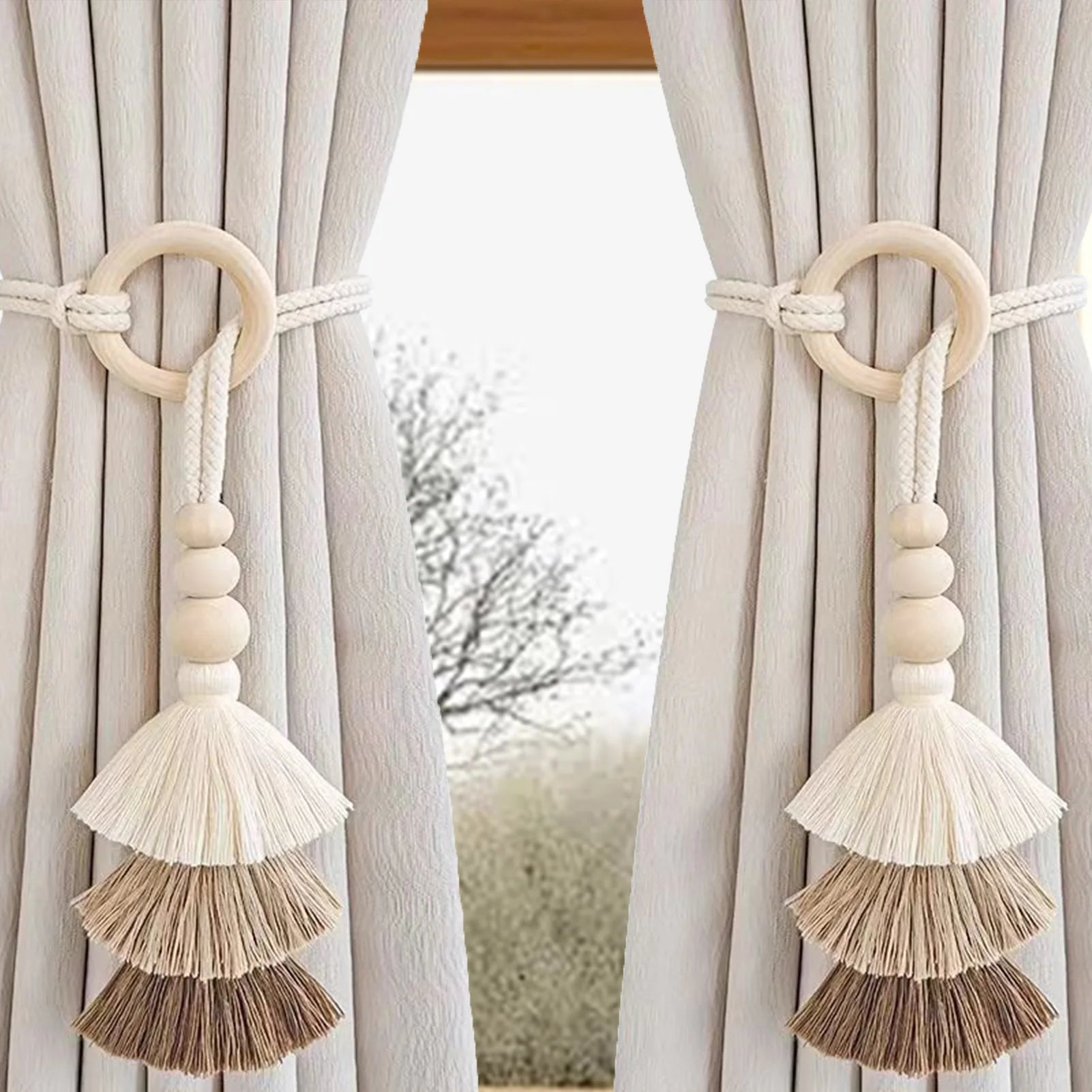 2 Stück Vorhang-Raffhalter, Dekorative Vorhang-Seil-Krawatten, Bequem Zu Verwenden, Kreativer Vorhang-Gurt Für Badezimmer, Küche, Büro, Studios