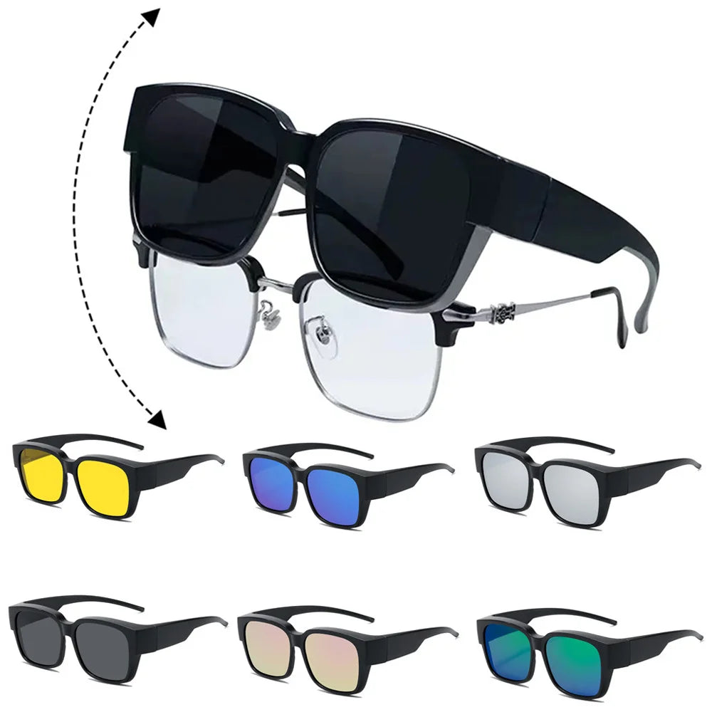 Vintage Überbrille Unisex. Passt auf jede Brillenfassung mit Stärke und schützt vor Sonneneinstrahlung.