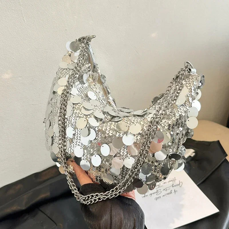 Stilvolle Pailletten  Umhängetasche