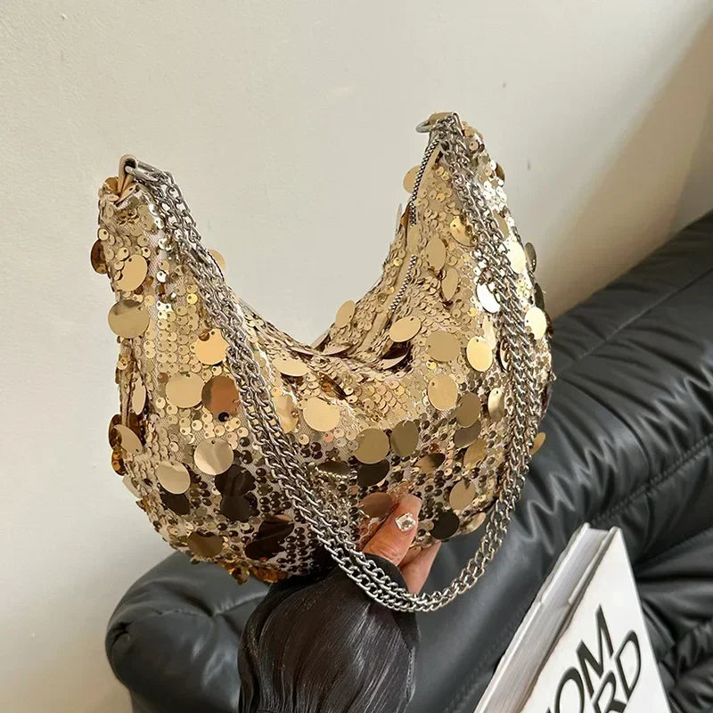 Stilvolle Pailletten  Umhängetasche