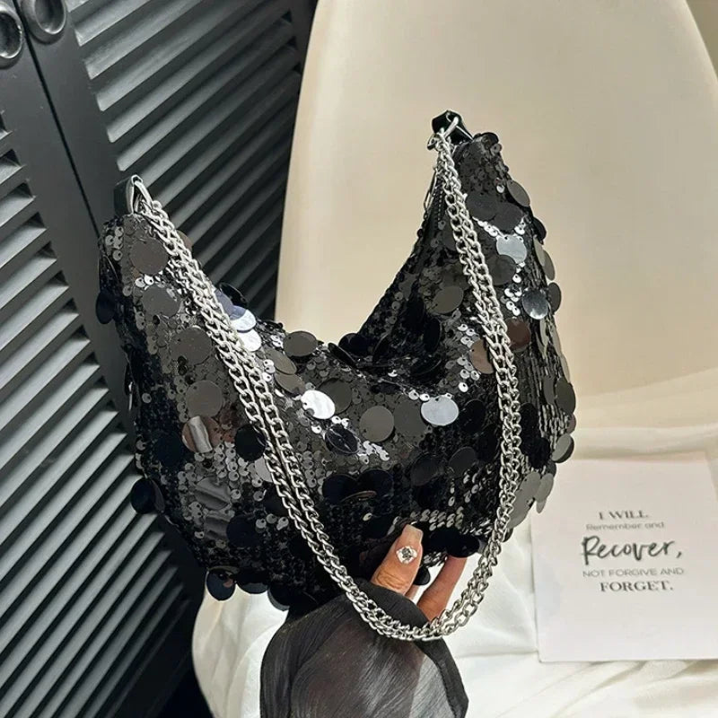 Stilvolle Pailletten  Umhängetasche