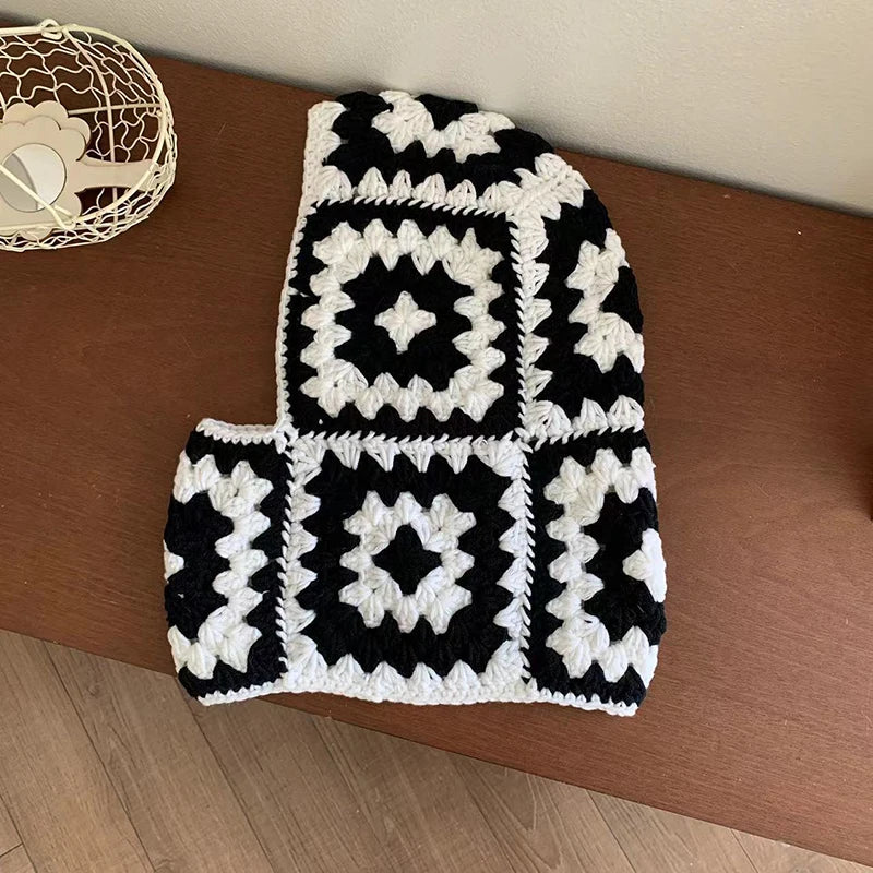  Baumwollmütze schwarz-weiß