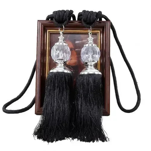 1 Paar Quaste Vorhang Raffhalter Kristall Perle Hängen Ball Krawatte Zimmer Zubehör Halter Schnalle Seil Verband Holdback Fenster Schatten