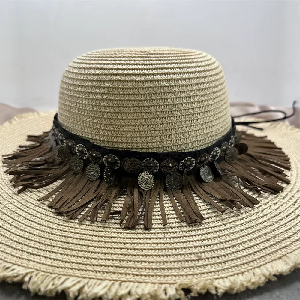 Boho Cowboy Hut Bänder Leder Hut Gürtel Für Stroh Fedora Panama Hüte Kuhkopf Hut Bänder Hut Dekoration Ersatz