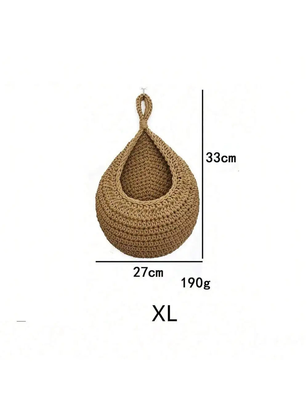 Wanddekor-Hängekorb, Böhmischer Gewebter Korb, Pflanzgefäß, Behälter, Tropfenform, Geeignet Für Gemüse Und Obst