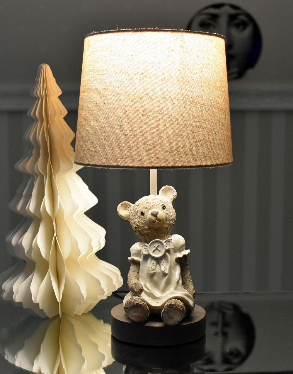 Tischlampe Kinderlampe Bär Tischleuchte Kinderzimmer Leuchte Teddybär Lampe