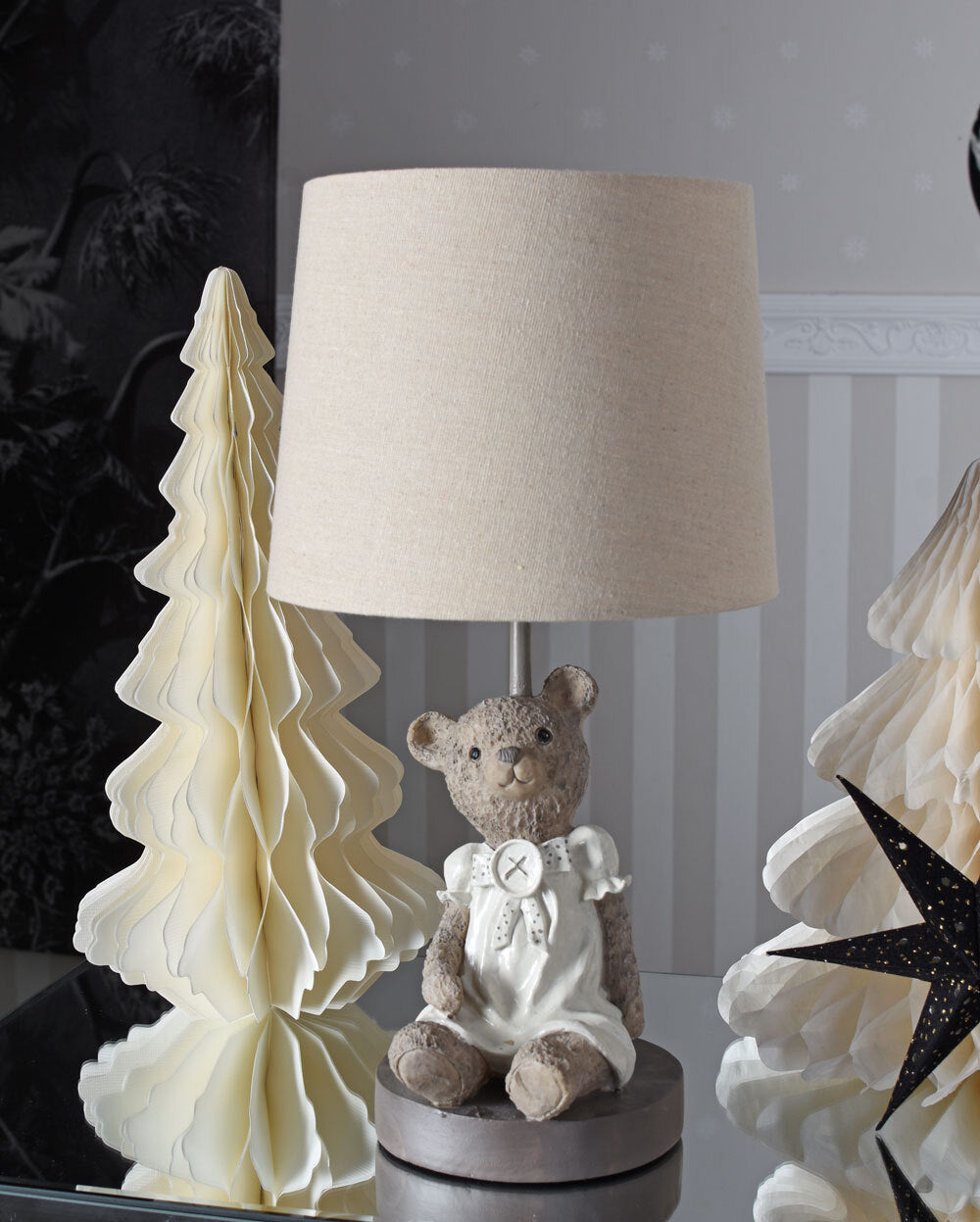 Tischlampe Kinderlampe Bär Tischleuchte Kinderzimmer Leuchte Teddybär Lampe