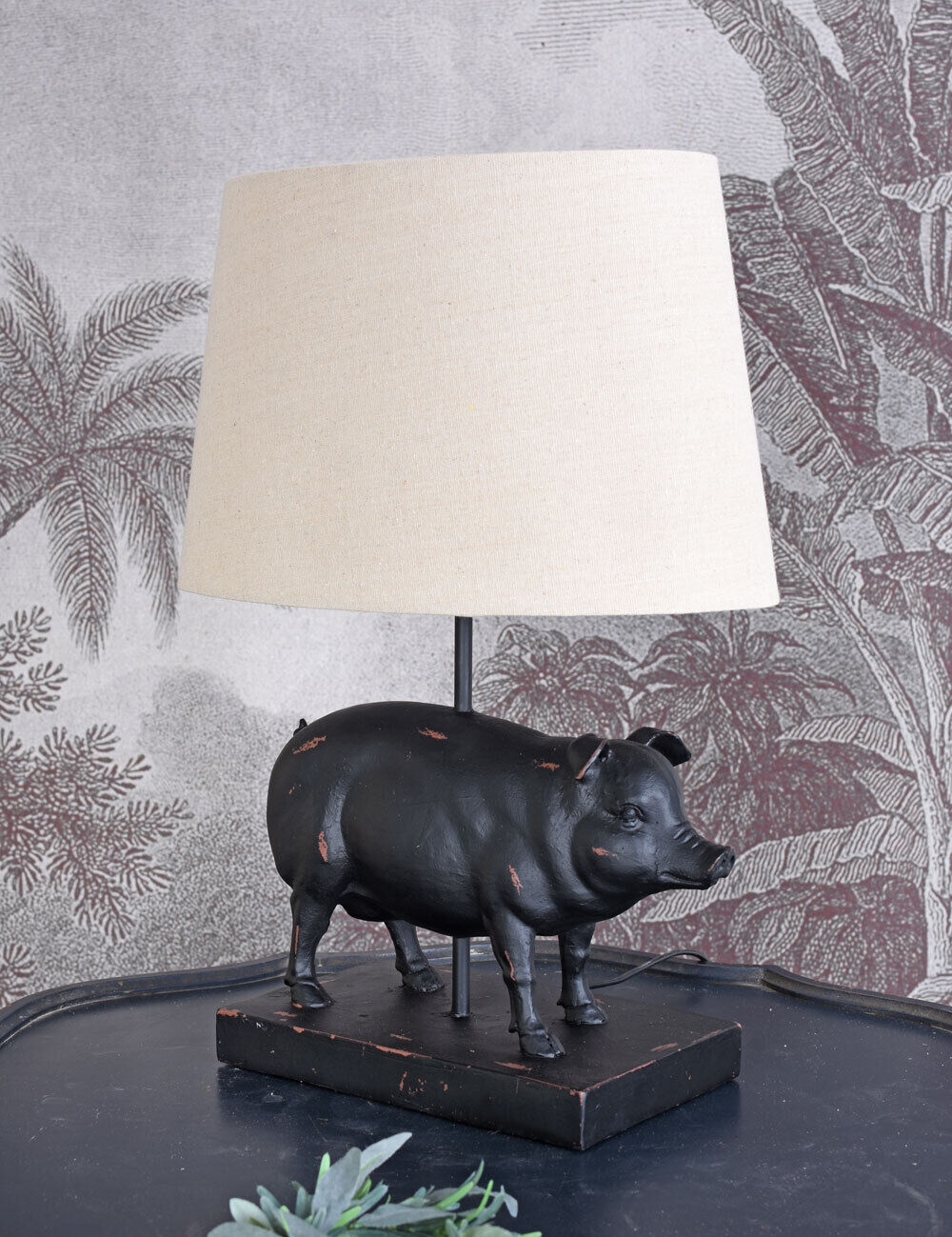 Küchenlampe Schwein  Tischleuchte Retro 