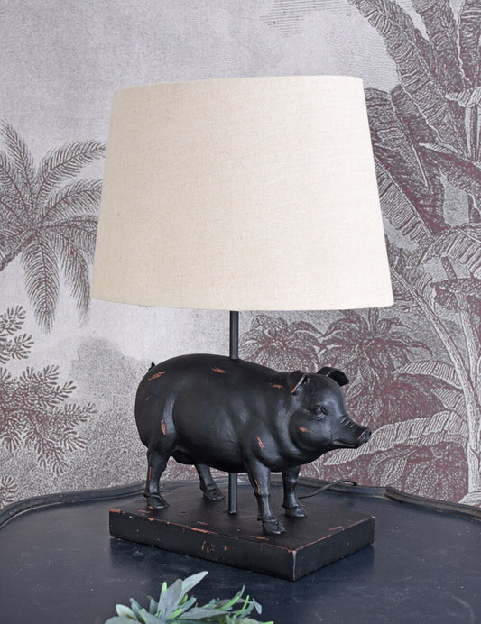Küchenlampe Schwein  Tischleuchte Retro 